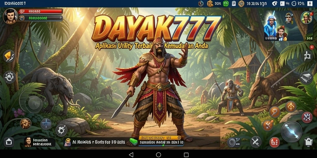 Tampilan utama aplikasi DAYAK777 yang memudahkan navigasi dan penggunaan.