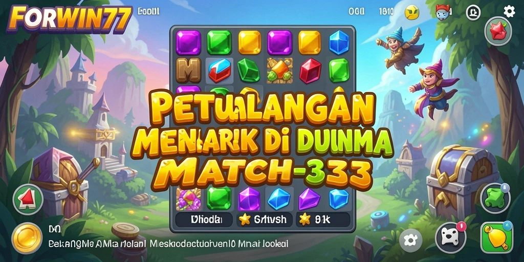 Gameplay seru dengan elemen Match-3 yang penuh warna.