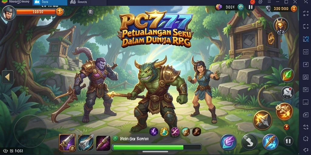 Menampilkan aksi seru dalam dunia RPG yang indah.